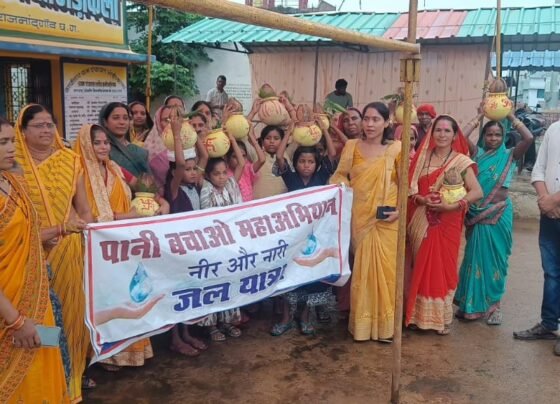 भेड़ीकला, बोरी में जल कलश यात्रा निकाल कर किया गया जागरूक *